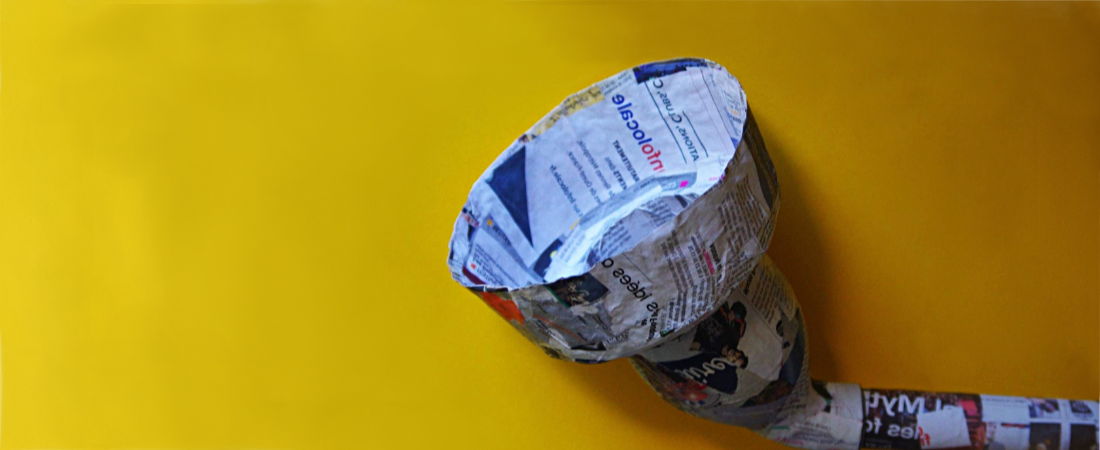 pavillon d'instrument de musique en papier maché